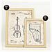 Set Di 6 Stampe Con Brevetti Di Strumenti A Corda Poster Con Immagini Di Brevetti Retrò Design D'interni In Stile Vintage A3 & A4 Telaio In Legno Chiaro - Foto miniatura 4