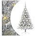 Albero di Natale artificiale con luci integrate Argento 120 cm - Foto miniatura 1