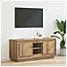 Mobile TV Rovere artigianale 102 x 35 x 45 cm Legno multistrato - Foto miniatura 2