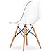 Sedia Valora OSAKA con gambe trasparenti naturali per soggiorno x3 - Foto miniatura 5