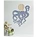 Pannello Da Parete Octopus In Ferro E Legno Con Polpo Stilizzato - Foto miniatura 5