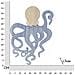 Pannello Da Parete Octopus In Ferro E Legno Con Polpo Stilizzato - Foto miniatura 6