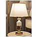 Lampada Da Tavolo Vkh905-bianco-tessuto-30x30x52 Cm - Foto miniatura 6