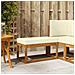 Panca da giardino con cuscino Naturale e Crema 79 x 43 x 37 cm - Foto miniatura 2