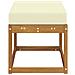 Panca da giardino con cuscino Naturale e Crema 79 x 43 x 37 cm - Foto miniatura 4