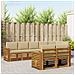 Set divani 8 pcs Naturale e Beige Legno di Acacia Massello - Foto miniatura 2