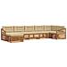 Set divani 7 pcs Naturale e Beige Legno di Acacia Massello - Foto miniatura 1