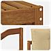 Set divani 7 pcs Naturale e Beige Legno di Acacia Massello - Foto miniatura 6