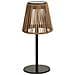 Lampada da Esterno Ricaricabile Salford-Marrone-Rattan-13,5x13,5x30,5 cm - Foto miniatura 1