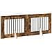 Cancello per cani con supporti 2 pcs Rovere Fumo 80 x 60 cm - Foto miniatura 4