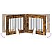 Cancello per cani con supporti 2 pcs Rovere Fumo 80 x 60 cm - Foto miniatura 8
