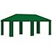 Gazebo da giardino 6 x 3 m Verde Poliestere e Acciaio 190 - Foto miniatura 1