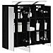Mobiletto per specchio da bagno Rovere Nero 63,5 x 16 x 62,5 cm - Foto miniatura 3