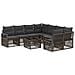Set Divano da Giardino 9 pz Grigio polyrattan - Foto miniatura 1