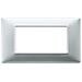Placca 4 Moduli Argento Opaco Plana 14654.20 - Foto miniatura 3
