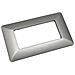 5 Placche Muro Electrowatt 4 Posti Moduli Argento Silver Opaco Compatibile Tipo Bticino Matix - Foto miniatura 1