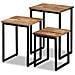 Set Tavolini A Incastro 3 Pz In Teak Massello Di Recupero - Foto miniatura 1