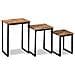 Set Tavolini A Incastro 3 Pz In Teak Massello Di Recupero - Foto miniatura 3