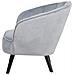 Poltrona In Velluto Grigio Chiaro Dala - Foto miniatura 4