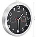 Orologio Da Parete Al Quarzo Igrometro Termometro 30 Cm Nero - Foto miniatura 3