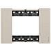 Placca Bticino Living Now 3 Moduli Colore Sabbia - Ka4803km - Foto miniatura 1