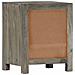 Comodino Grigio 40x30x50 Cm In Legno Massello Di Mango - Foto miniatura 5