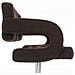Sgabello Design Dublin In Tessuto - Sgabello Bar Girevole E Regolabile In Altezza 65-85 CM - Sgabello Alto Con Schienale E Braccioli Marrone - Foto miniatura 5
