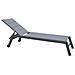 Lettino Sdraio Imbottito Impilabile In Alluminio E Textilene Da Esterno Giardino, Per Ristorante Agriturismo Albergo Hotel, Cm 198x61x34/95 H - Foto miniatura 1