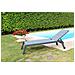 Lettino Sdraio Imbottito Impilabile In Alluminio E Textilene Da Esterno Giardino, Per Ristorante Agriturismo Albergo Hotel, Cm 198x61x34/95 H - Foto miniatura 3