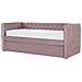 Letto Estraibile In Velluto Rosa 90 X 200 Cm Gassin - Foto miniatura 5