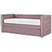 Letto Estraibile In Velluto Rosa 90 X 200 Cm Gassin - Foto miniatura 8