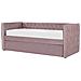 Letto Estraibile In Velluto Rosa 90 X 200 Cm Gassin - Foto miniatura 6