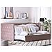 Letto Estraibile In Velluto Rosa 90 X 200 Cm Gassin - Foto miniatura 12