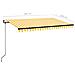 Tenda Automatica Con Sensore Vento Led 400x350 Cm Gialla Bianca - Foto miniatura 4