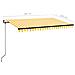 Tenda Automatica Con Sensore Vento Led 400x350 Cm Gialla Bianca - Foto miniatura 7