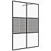 Parete Per Doccia Walk-in Vetro Trasparente Esg 140x195cm Nera - Foto miniatura 2