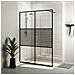 Parete Per Doccia Walk-in Vetro Trasparente Esg 140x195cm Nera - Foto miniatura 1