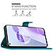Custodia Compatibile Con Oneplus 9rt 5g In Blu Fiore - Coperchio Protettivo In Design Floreale Con Chiusura Magnetica, Funzione Stand E Slot Per Carte - Foto miniatura 4