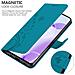 Custodia Compatibile Con Oneplus 9rt 5g In Blu Fiore - Coperchio Protettivo In Design Floreale Con Chiusura Magnetica, Funzione Stand E Slot Per Carte - Foto miniatura 5