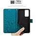 Custodia Compatibile Con Oneplus 9rt 5g In Blu Fiore - Coperchio Protettivo In Design Floreale Con Chiusura Magnetica, Funzione Stand E Slot Per Carte - Foto miniatura 6