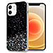 Cadorabo Custodia Compatibile Con Apple Iphone 12 Mini In Nero Con Glitter - Coperchio Protettivo In Silicone Tpu Flessibile Con Glitter Scintillanti - Foto miniatura 1