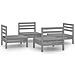Set Divani Da Giardino 4 Pz Grigio In Legno Massello Di Pino - Foto miniatura 2