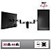 Dm35w1x3 Supporto Da Parete Monitor 13” - 27” Staffa Supporto Monitor / Schermo Con Due Braccia Estensorie Vesa Max 100 X 100mm Struttura In Lega Di Aluminio Portata 20kg - Foto miniatura 2