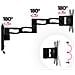 Dm35w1x3 Supporto Da Parete Monitor 13” - 27” Staffa Supporto Monitor / Schermo Con Due Braccia Estensorie Vesa Max 100 X 100mm Struttura In Lega Di Aluminio Portata 20kg - Foto miniatura 4