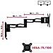 Dm35w1x3 Supporto Da Parete Monitor 13” - 27” Staffa Supporto Monitor / Schermo Con Due Braccia Estensorie Vesa Max 100 X 100mm Struttura In Lega Di Aluminio Portata 20kg - Foto miniatura 5