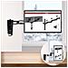 Dm35w1x3 Supporto Da Parete Monitor 13” - 27” Staffa Supporto Monitor / Schermo Con Due Braccia Estensorie Vesa Max 100 X 100mm Struttura In Lega Di Aluminio Portata 20kg - Foto miniatura 6