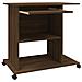 Scrivania Computer Rovere Marrone 80x50x75 Cm Legno Multistrato - Foto miniatura 4