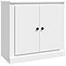 Credenza Bianca 70x35,5x67,5 Cm In Legno Multistrato - Foto miniatura 2