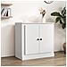Credenza Bianca 70x35,5x67,5 Cm In Legno Multistrato - Foto miniatura 1