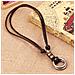 Collana Vintage In Pelle A Doppio Cerchio Brown - Foto miniatura 5